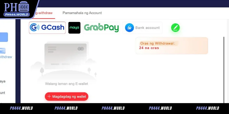 Mga Paraan ng Pag-withdraw Base sa Interface