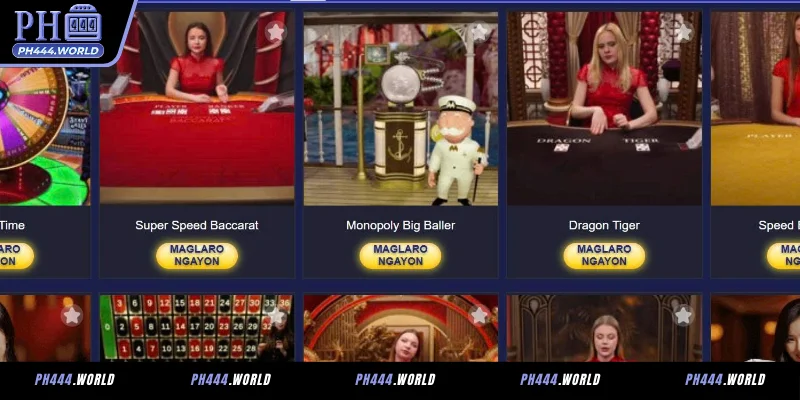 Pinakamahusay na Mga Laro sa Live Casino PH444